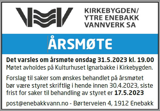 Read more about the article Nytt årsmøte 31.5.2023