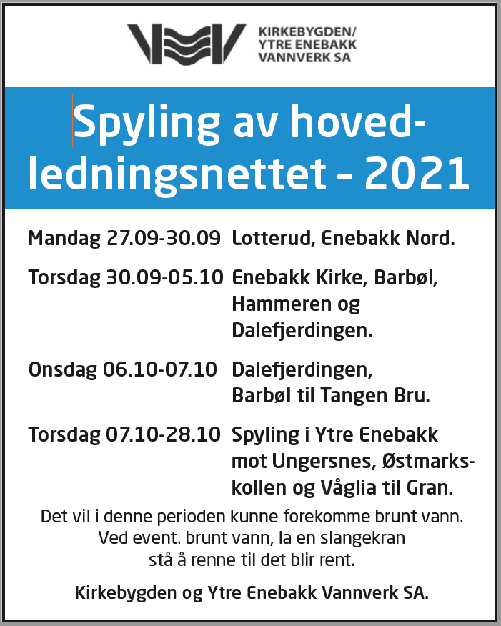 Read more about the article Spyling av hovedledninger